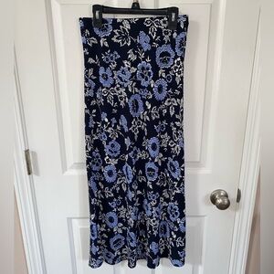 LOFT Maxi Skirt in Elegant Blue